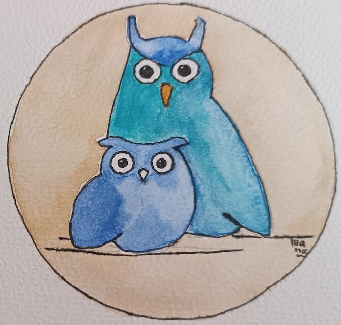 Die Eule der Ferienwohnung Linke auf der Nordsee Insel Borkum Ostfriesland